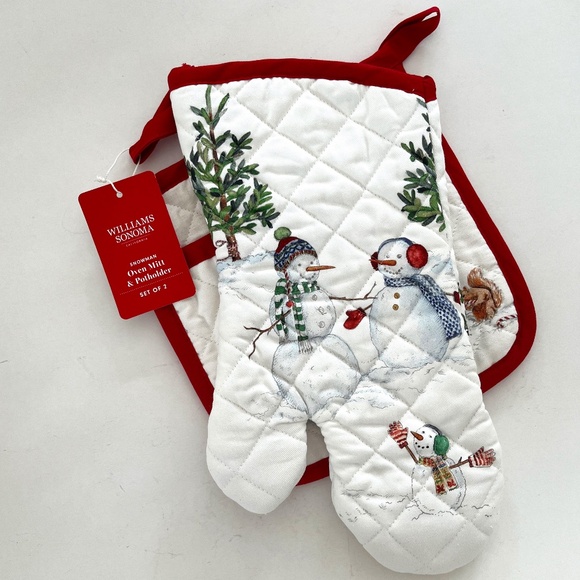 OVEN SNOWMAN MITT AND POTHOLDER SET - Picture 5 of 5